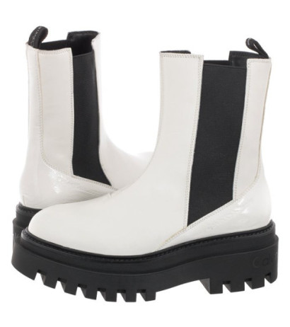 Calvin Klein Flatform Chelsea Boot YW0YW00850 YBR White (CK192-a) shoes