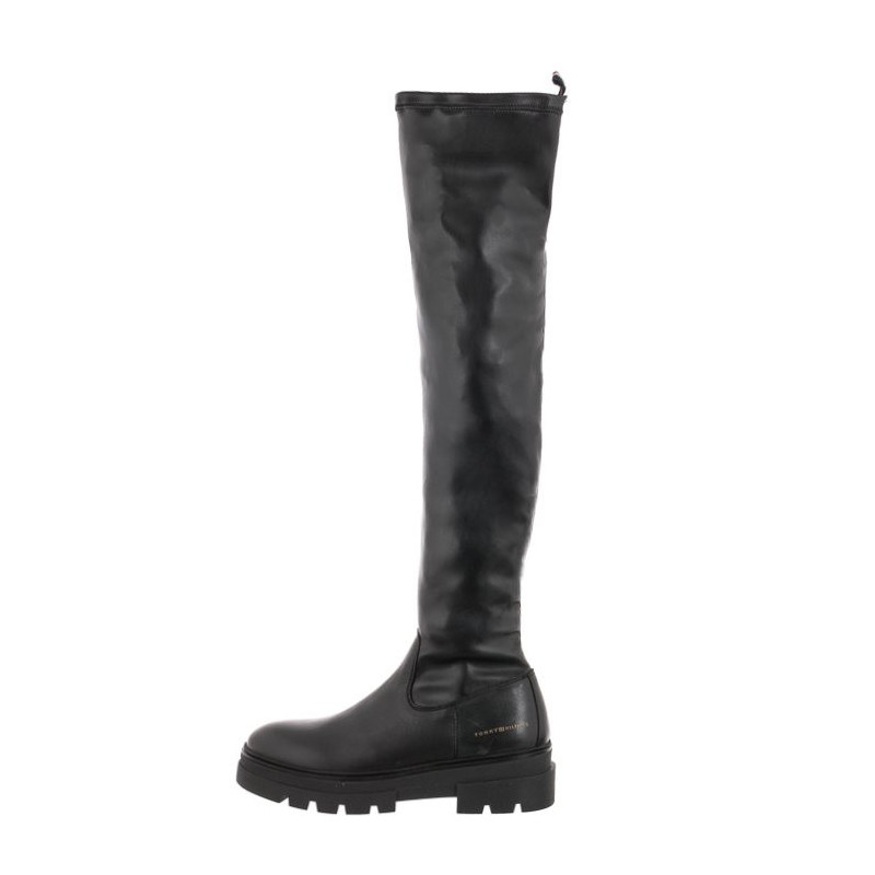 Tommy Hilfiger Monochromatic Over The Knee Boot FW0FW07055 BDS Black (TH605-a) boots