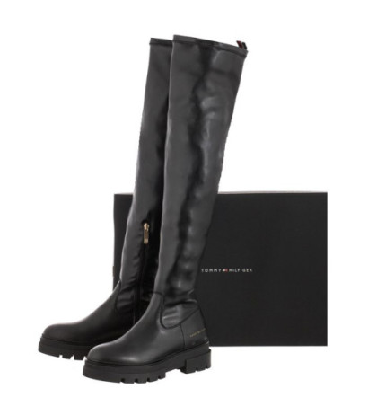 Tommy Hilfiger Monochromatic Over The Knee Boot FW0FW07055 BDS Black (TH605-a) boots