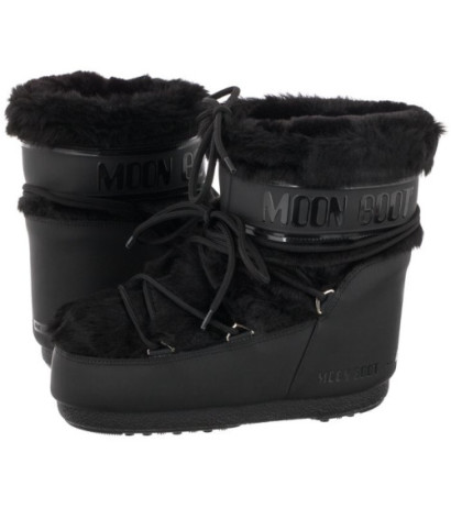 Moon Boot Icon Low Faux Fur Black 1409390 N001 (MB57-a) shoes