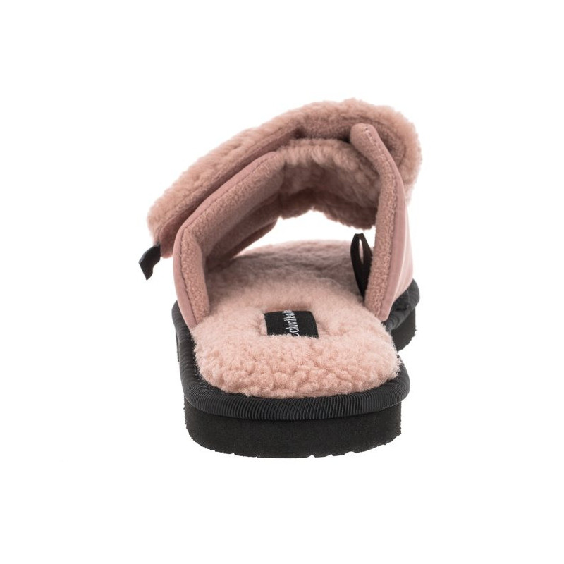 Calvin Klein Home Slide Velcro Shearling YW0YW00861 0J0 Adobe Rose (CK217-a) Women's Shoes/Flip Flops