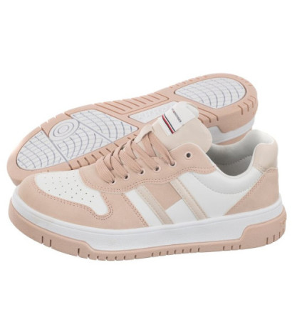 Tommy Hilfiger Flag Low Cut Lace-Up Sneaker Pink/White T3A9-32719-1467 X054 (TH670-a) sports Shoes