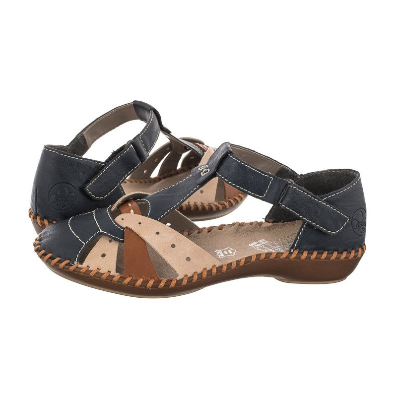 Rieker Granatowe M1655-14 (RI80-a) sandals