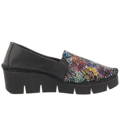 Maciejka Czarne + Kwiaty 5814A-20/00-1 (MA1009-c) shoes