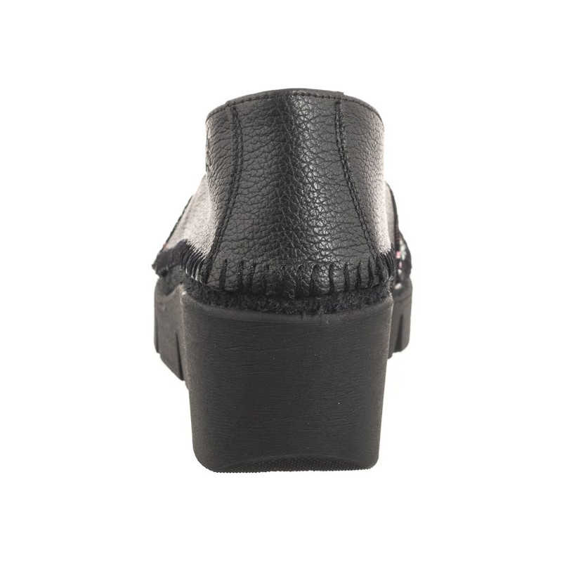 Maciejka Czarne + Kwiaty 5814A-20/00-1 (MA1009-c) shoes