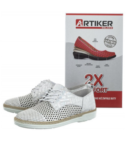 Artiker Białe/Srebrne 52C1009 (AR71-a) shoes