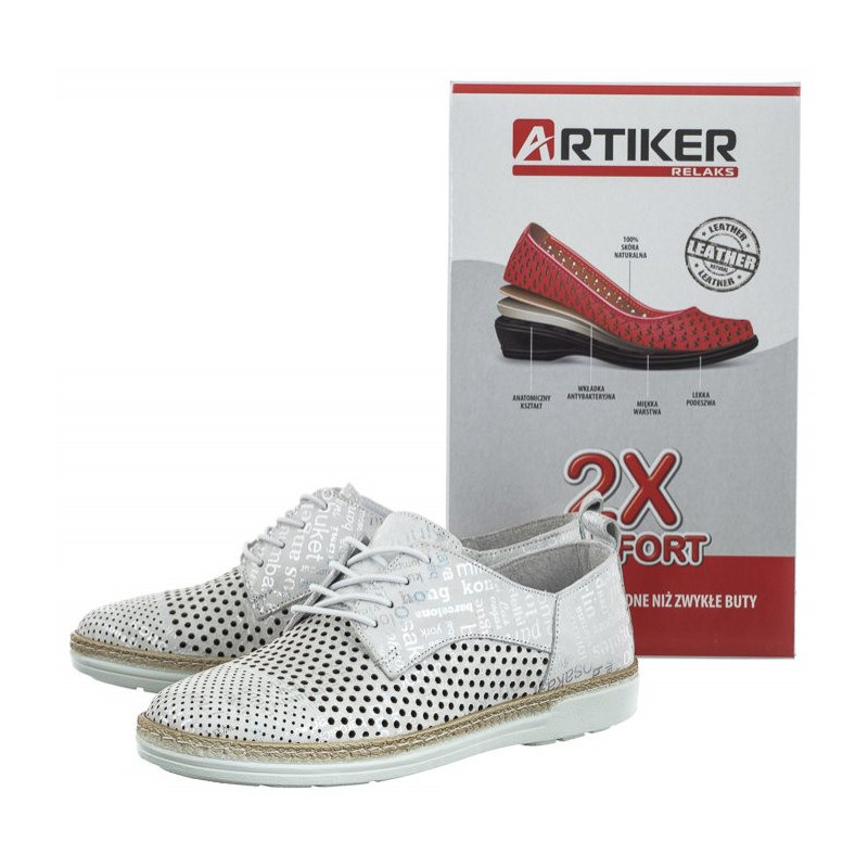 Artiker Białe/Srebrne 52C1009 (AR71-a) shoes