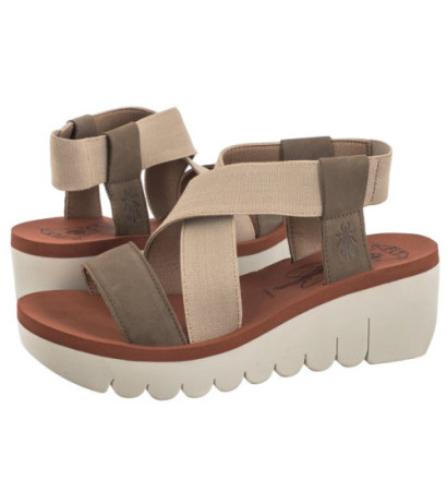 FLY London Yabi Cupi/Elas Milti/Beig/Bric P144922011 (FL383-b) shoes