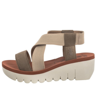 FLY London Yabi Cupi/Elas Milti/Beig/Bric P144922011 (FL383-b) shoes