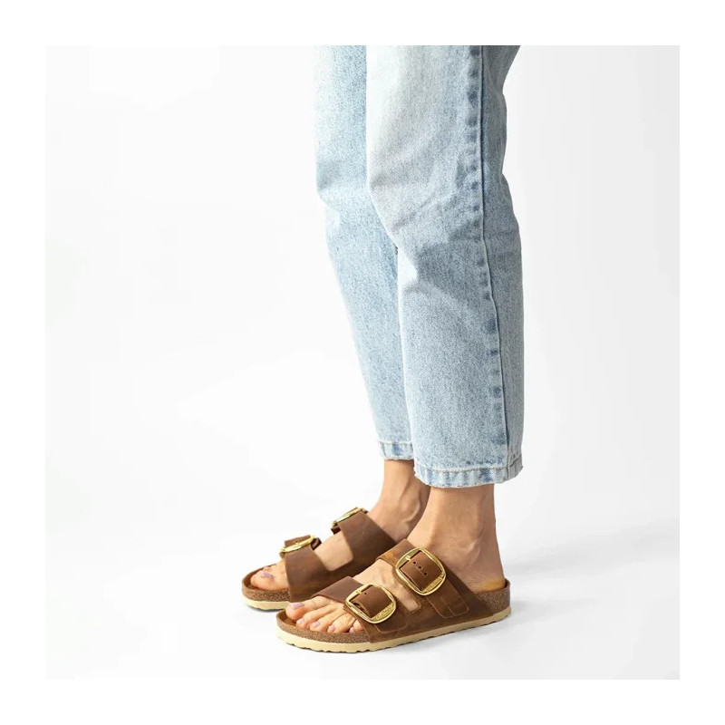 Birkenstock Arizona Big Buckle Cognac 1011073 (BK210-a) Women's Shoes/Flip Flops