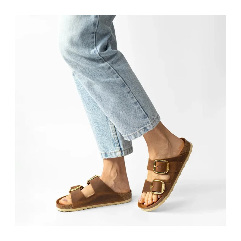 Birkenstock Arizona Big Buckle Cognac 1011073 (BK210-a) Women's Shoes/Flip Flops