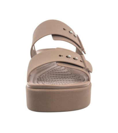 Crocs Brooklyn Buckle Low Wedge Bone 207431-2Q9 (CR293-c) Women's Shoes/Flip Flops