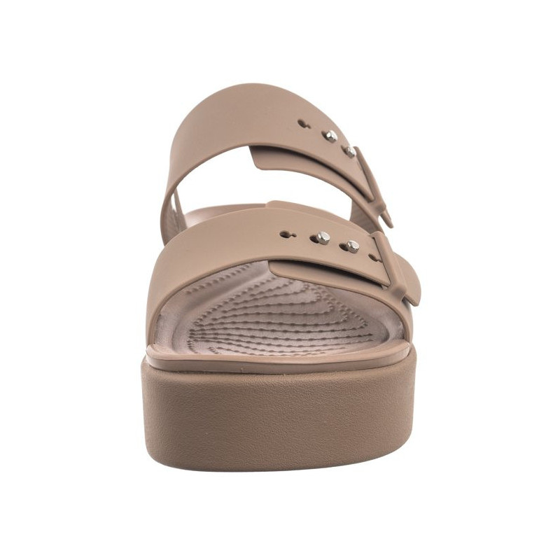 Crocs Brooklyn Buckle Low Wedge Bone 207431-2Q9 (CR293-c) Women's Shoes/Flip Flops
