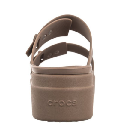 Crocs Brooklyn Buckle Low Wedge Bone 207431-2Q9 (CR293-c) Women's Shoes/Flip Flops