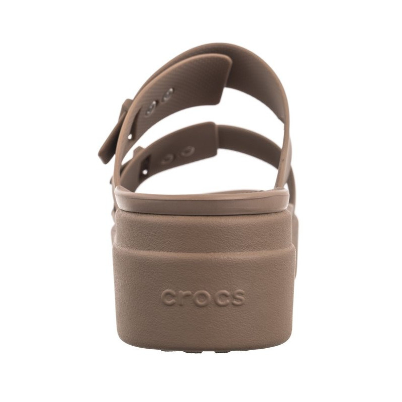Crocs Brooklyn Buckle Low Wedge Bone 207431-2Q9 (CR293-c) Women's Shoes/Flip Flops