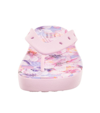 Crocs Classic Platform Cherry Blossom Flip Ballerina Pink/Flor 208834-6W8 (CR297-a) flip flops