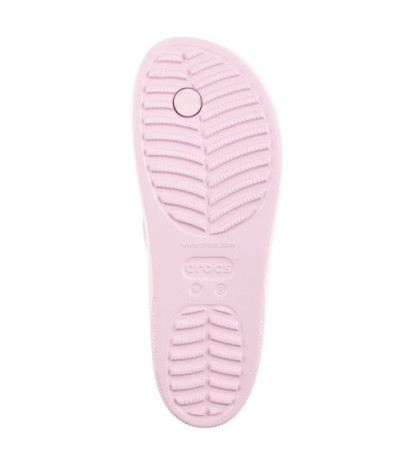 Crocs Classic Platform Cherry Blossom Flip Ballerina Pink/Flor 208834-6W8 (CR297-a) flip flops