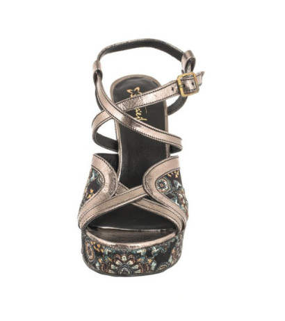 Maciejka Czarny/Kwiaty 06084-01/00-1 (MA1098-b) shoes