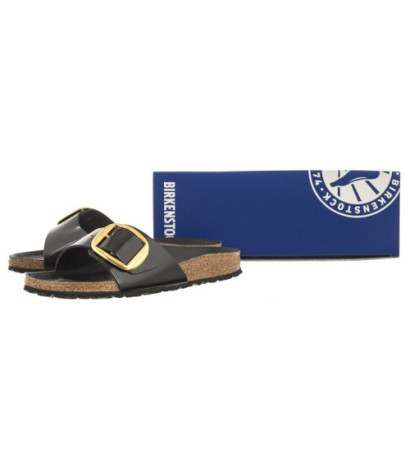 Birkenstock Madrid Big Buckle High-Shine Black 1022650 (BK238-a) Women's Shoes/Flip Flops