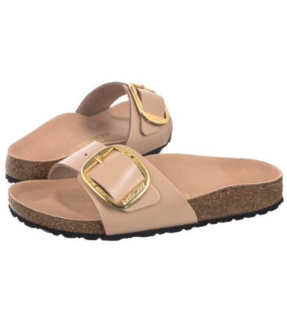 Birkenstock Madrid Big Buckle High-Shine New Beige 1026496 (BK238-b) Women's Shoes/Flip Flops