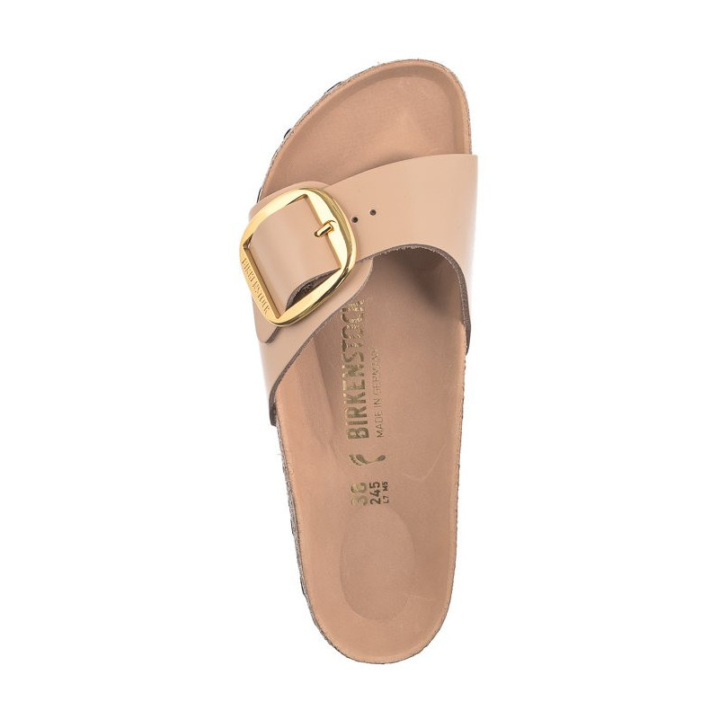 Birkenstock Madrid Big Buckle High-Shine New Beige 1026496 (BK238-b) Women's Shoes/Flip Flops