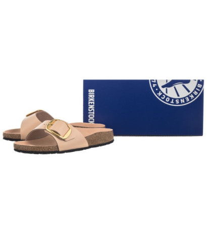 Birkenstock Madrid Big Buckle High-Shine New Beige 1026496 (BK238-b) Women's Shoes/Flip Flops