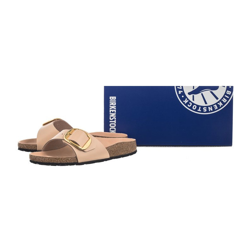 Birkenstock Madrid Big Buckle High-Shine New Beige 1026496 (BK238-b) Women's Shoes/Flip Flops