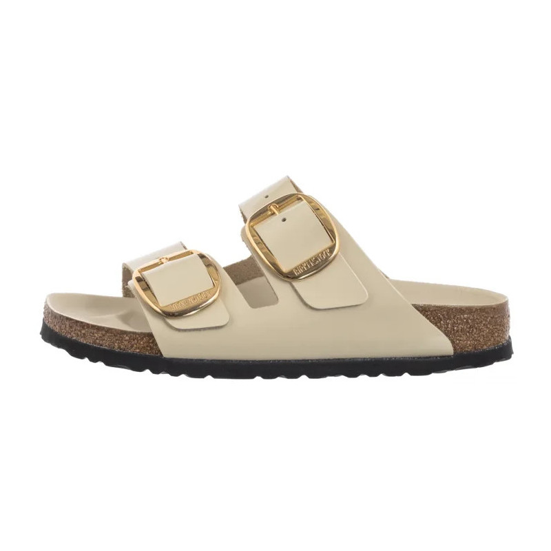 Birkenstock Arizona Big Buckle High-Shine Ecru 1026128 (BK239-g) Women's Shoes/Flip Flops