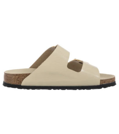 Birkenstock Arizona Big Buckle High-Shine Ecru 1026128 (BK239-g) Women's Shoes/Flip Flops