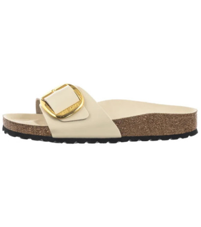 Birkenstock Madrid Big Buckle High-Shine Ecru 1025298 (BK238-g) Women's Shoes/Flip Flops
