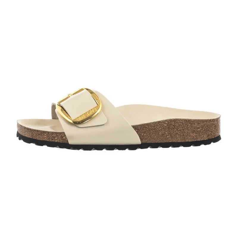 Birkenstock Madrid Big Buckle High-Shine Ecru 1025298 (BK238-g) Women's Shoes/Flip Flops