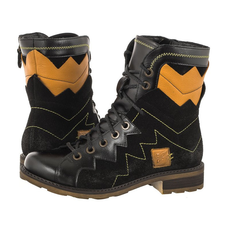 Maciejka Czarne/Żółte 06106-01/00-7 (MA1111-a) shoes