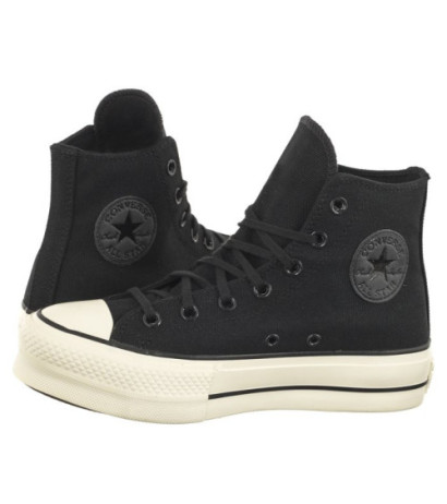 Converse CTAS Lift Hi Black/Black/Egret A05142C (CO643-a) shoes