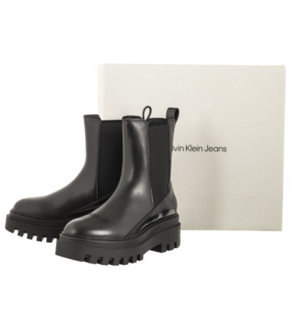 Calvin Klein Chunky Boot Chelsea Lth Mg Sat Triple Black YW0YW01286 0GT (CK413-b) shoes