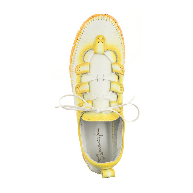 Maciejka Biały+Żółty 06385-07/00-1 (MA1160-b) shoes
