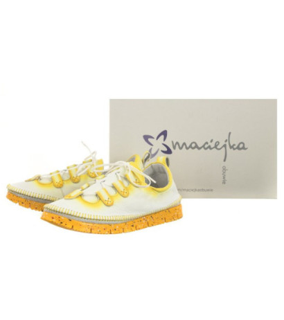 Maciejka Biały+Żółty 06385-07/00-1 (MA1160-b) shoes
