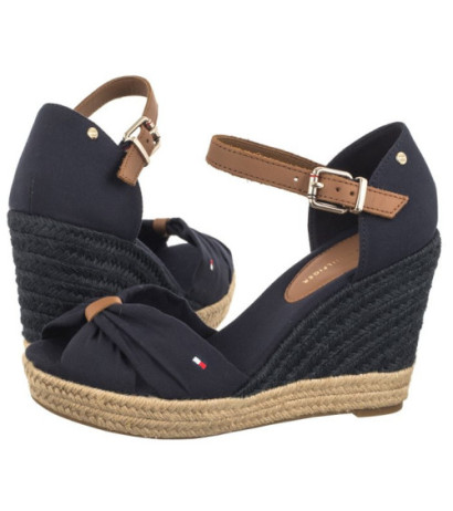 Tommy Hilfiger Basic Open Toe High Wedge Space Blue FW0FW04784 DW6 (TH1013-b) shoes