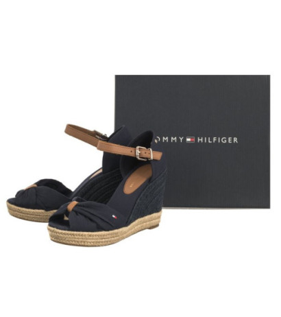 Tommy Hilfiger Basic Open Toe High Wedge Space Blue FW0FW04784 DW6 (TH1013-b) shoes