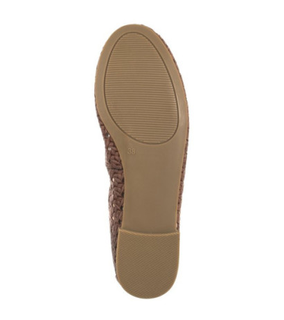 Caprice Brązowe 9-22109-42 303 Cognac Nappa (CP399-a) ballerinas