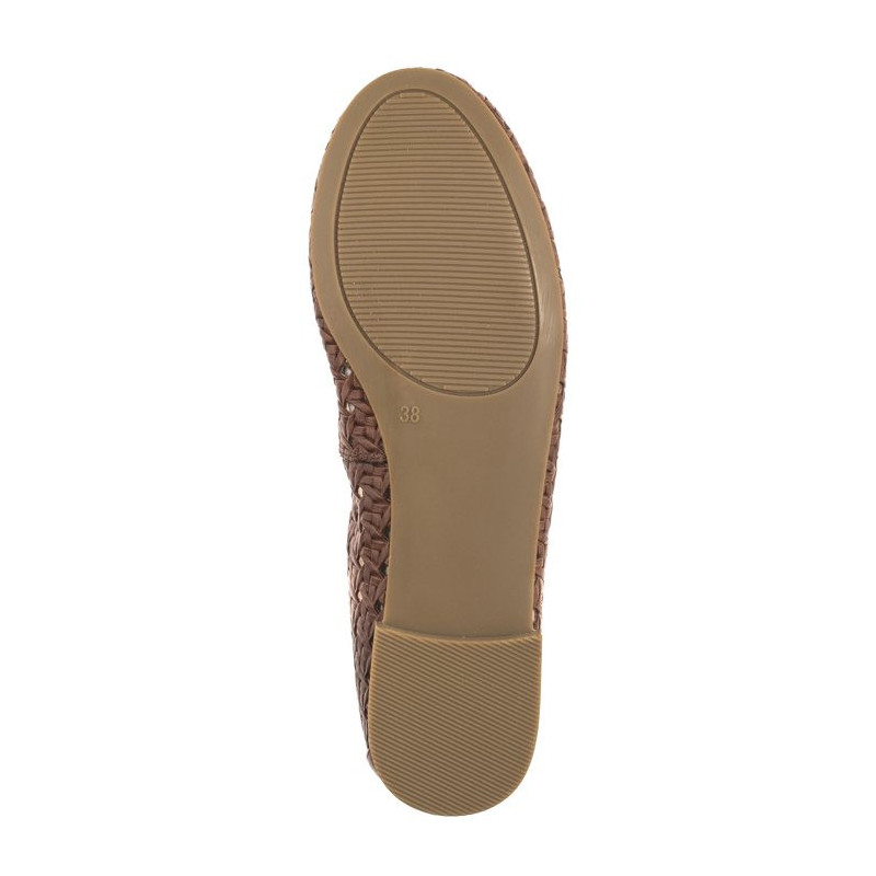Caprice Brązowe 9-22109-42 303 Cognac Nappa (CP399-a) ballerinas