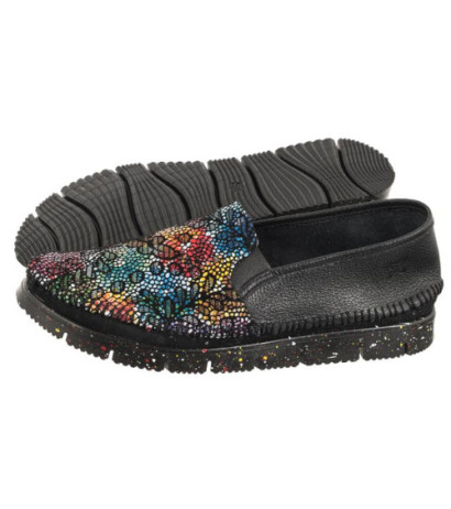 Maciejka Czarne/Kwiaty 03512-56/00-0 (MA1168-a) shoes