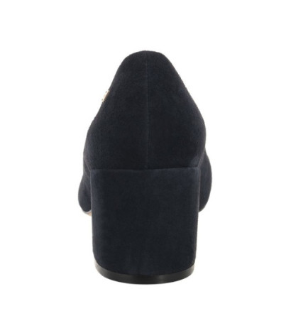 Tommy Hilfiger TH Suede Mid Heel Block Pump Space Blue FW0FW07717 DW6 (TH1027-a) shoes