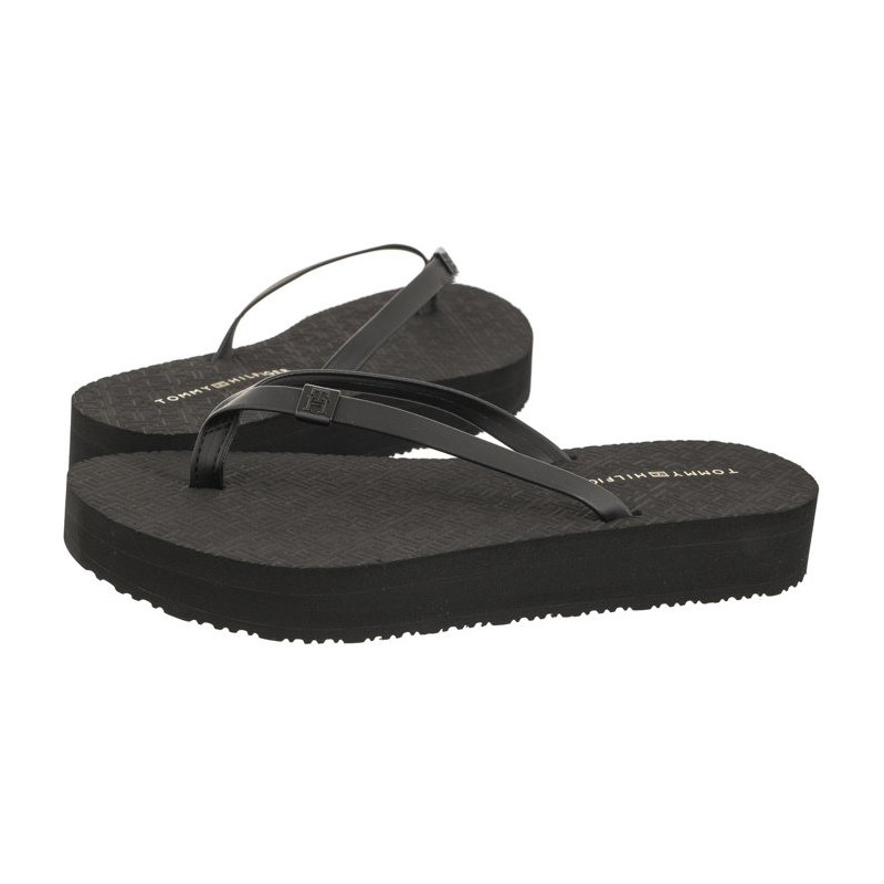 Tommy Hilfiger Monogram Beach Sandal Black FW0FW07854 BDS (TH1031-a) flip flops