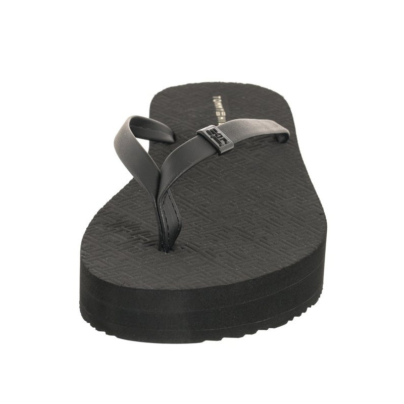 Tommy Hilfiger Monogram Beach Sandal Black FW0FW07854 BDS (TH1031-a) flip flops