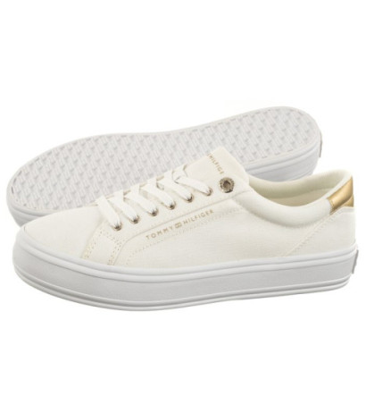 Tommy Hilfiger Essential Vulc Canvas Sneaker White FW0FW07682 YBS (TH1033-a) sports Shoes