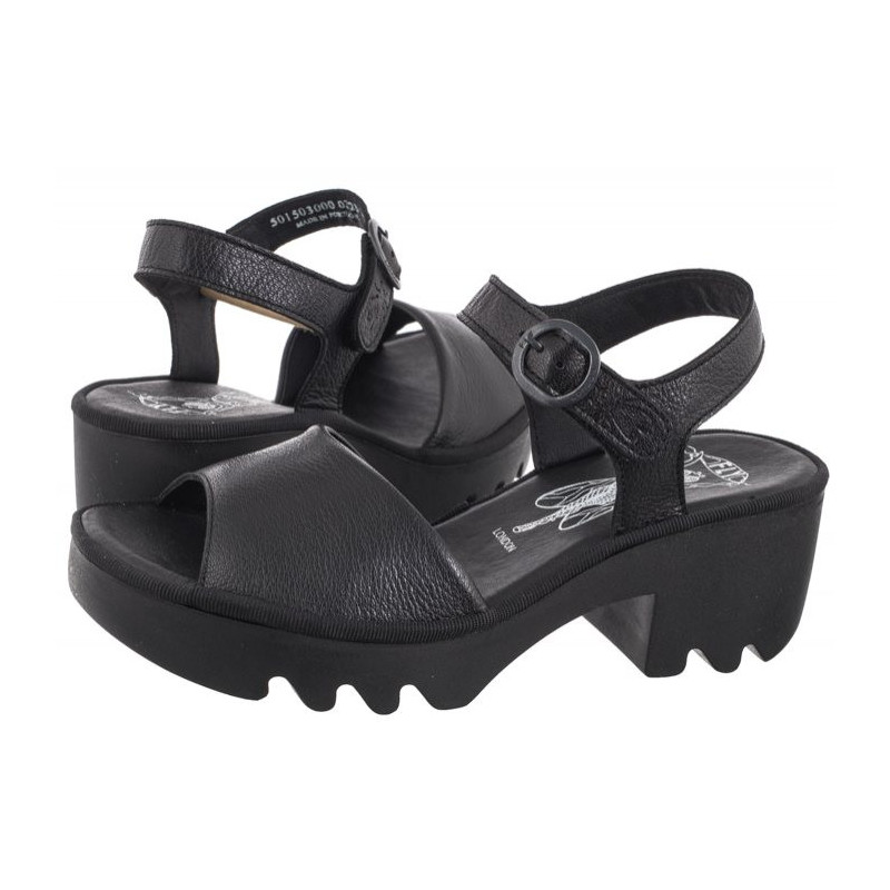 FLY London Tull Mousse Black/Black P501503000 (FL403-a) shoes