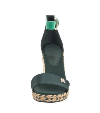 Tommy Hilfiger Colorful High Wedge Satin Sandal Hunter FW0FW07914 MBP (TH1057-a) shoes