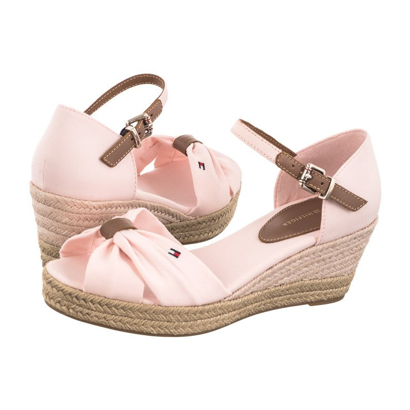 Tommy Hilfiger Basic Open Toe Mid Wedge Whimsy Pink FW0FW04785 TJQ (TH1078-b) shoes