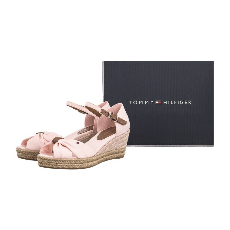 Tommy Hilfiger Basic Open Toe Mid Wedge Whimsy Pink FW0FW04785 TJQ (TH1078-b) shoes