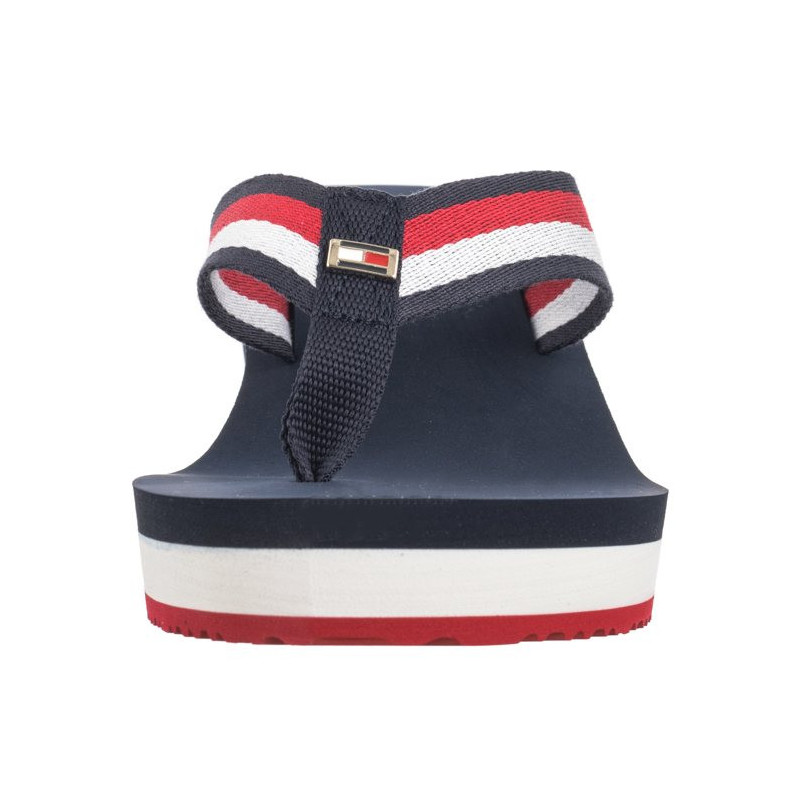 Tommy Hilfiger Corporate Wedge Beach Sandal Red/White/Blue FW0FW07987 0G0 (TH1080-a) shoes